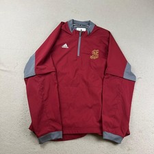 Jaqueta Adidas Masculina Média Vermelha 1/4 Zíper Manga Removível Roupa Ativa SJ Quebra-Vento comprar usado  Enviando para Brazil