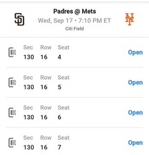 Mets padres section for sale  Oceanside