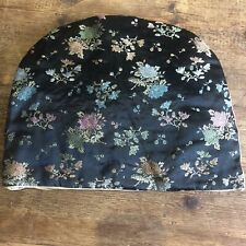 Black floral satin for sale  GRANTHAM