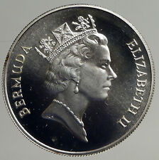 1985 BERMUDA Elizabeth II NAVIO DE CRUZEIRO TURISMO Prova Prata Moeda de 1 Dólar i93511 comprar usado  Enviando para Brazil