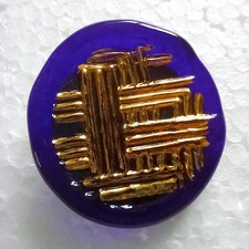 Blue gold glass for sale  YEOVIL