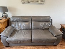 Dfs grey leather for sale  HIGH PEAK