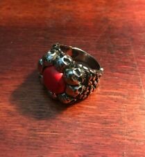 Anello acciaio teschi usato  Siracusa