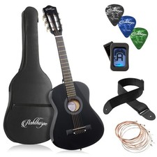 CAIXA ABERTA - Guitarra acústica iniciante de 30 polegadas, kit inicial e acessórios - Preto comprar usado  Enviando para Brazil