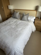 oak double headboard for sale  DRONFIELD