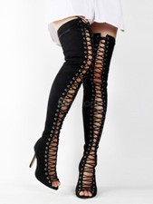 Black suede knee for sale  Walnut