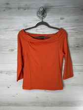 Camisa feminina VENUS laranja média fora do ombro gola barco manga 3/4 algodão stretch comprar usado Camisa feminina VENUS laranja média fora do ombro gola barco manga 3/4 algodão stretch comprar usado  Enviando para Brazil