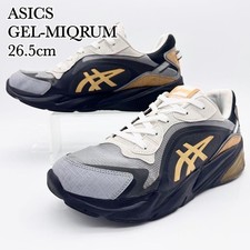 ASICS GEL-MICRAM preto branco ouro sola grossa 26,5cm US8,5 usado comprar usado  Enviando para Brazil