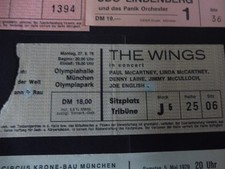Konzertkarte the wings gebraucht kaufen  Schierling