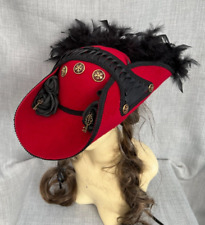 Unisex red tricorn for sale  PETERBOROUGH
