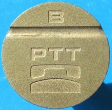 Telephone token - Slovenia  - PTT - B - Iskra - bronze - 27 mm, allignment 6 na sprzedaż  PL