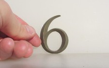 Placa de latão vintage com número de casa "6 9" seis nove antiguidades antigas 2,5"H comprar usado  Enviando para Brazil