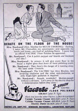 Polidor de piso elétrico vintage VACTRIC 3 escovas anúncio #2: pequeno 1949 impressão AD comprar usado  Enviando para Brazil