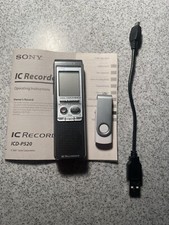 Gravador de voz digital Sony ICD-P520 com 256 MB de memória flash integrada e USB comprar usado  Enviando para Brazil