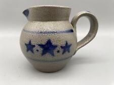 Jarra pequeña crema de leche Rowe Pottery Works Stars esmalte de sal gres cobalto 1999 segunda mano  Embacar hacia Argentina