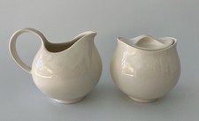 Eva Zeisel Creamer & Sugar Bowl caixa e barril branco brilhante Royal Stafford EXC comprar usado  Enviando para Brazil