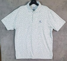 Polo masculino Rhoback The Mile alto desempenho golfe grande Colorado branco verde AOP , usado comprar usado  Enviando para Brazil