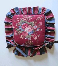 Conjunto de 4 almofadas de cadeira listradas florais country francês gravata Waverly 17x16 LEIA comprar usado Conjunto de 4 almofadas de cadeira listradas florais country francês gravata Waverly 17x16 LEIA comprar usado  Enviando para Brazil