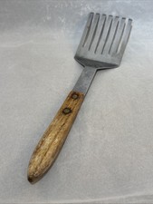 Cabo de madeira envelhecido vintage garfo de 7 dentes espátula de aço inoxidável pinça 10” cozinha do Japão, usado comprar usado  Enviando para Brazil