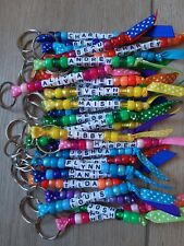 Personalised beaded keyrings for sale  BOSTON