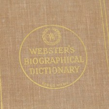 Webster biographical dictionar for sale  Rockford