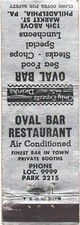 Capa de livro de fósforos vintage restaurante bar oval Filadélfia Pensilvânia comprar usado  Enviando para Brazil