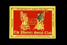Etiqueta Matchbox Upec The Phoenix Social Club Ellesmere Port South Wirral MJ524 comprar usado  Enviando para Brazil