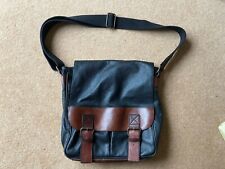 Black leather messenger for sale  BRISTOL