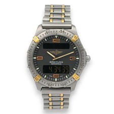 RELÓGIO DE PULSO VINTAGE BRIETLING AREOSPACE F56062 ANALÓGICO DIGITAL QUARTZO TITÂNIO comprar usado RELÓGIO DE PULSO VINTAGE BRIETLING AREOSPACE F56062 ANALÓGICO DIGITAL QUARTZO TITÂNIO comprar usado  Enviando para Brazil