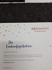 Gutschein rossmann höhe gebraucht kaufen  Pinneberg