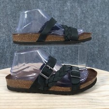G.H Bass & Co. Sandálias Femininas 8 M Kiki Chinelo Tanga Couro Preto Trançado comprar usado  Enviando para Brazil