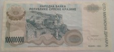 Banconota croazia 100.000.000 usato  Ruvo di Puglia