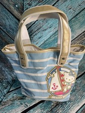 Bolsa tote Hello Kitty Sanrio vintage marinheiro listras azuis, usado comprar usado  Enviando para Brazil