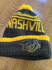 Nashville Predators Beanie Toboggan Spell Out Bordado Pom Pom comprar usado  Enviando para Brazil