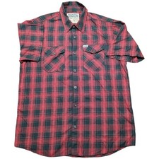 Camisa masculina Dixxon flanela empresa etiqueta GG vermelha preta xadrez bambu manga curta comprar usado  Enviando para Brazil