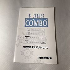 Combo amplificador de baixo HARTKE B Series cabeça B20 B30 B60 B90 manual do proprietário comprar usado  Enviando para Brazil