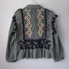 Zara khaki embroidered for sale  CHESTER