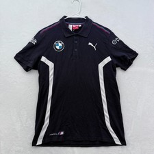 Camisa polo masculina Puma BMW M preta logotipo de carro de automobilismo bordada casual, usado comprar usado  Enviando para Brazil