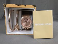 Conjunto de pulseira de relógio Michael Kors feminina aço inoxidável acabamento ouro rosa MK-3744, usado comprar usado  Enviando para Brazil