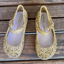 Mini Melissa + Campana Ouro Glitter Zig Zag Mary Jane Sapatos Crianças Meninas Tamanho 9 comprar usado  Enviando para Brazil