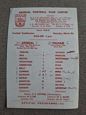 Arsenal reserves fulham for sale  NORTHAMPTON