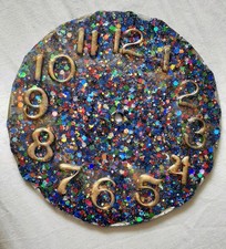 Zifferblatt wanduhr epoxidharz gebraucht kaufen  Scherstetten