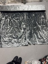 Silver crushed velvet for sale  LONDON