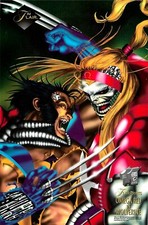 WOLVERINE vs. OMEGA VERMELHO 1994 Marvel Flair Estampa de Diamante Estampa de Flair MUITO RARO comprar usado  Enviando para Brazil