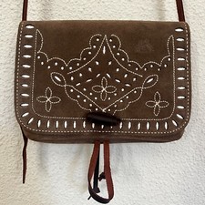 Usado, Bolsa de ombro boho hippie artesanal tiracolo camurça estilo sudoeste comprar usado  Enviando para Brazil