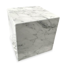 Cubo En Mármol Blanco Carrara Escultura Arte Mármol Cubo Arte Ya 20x20 CM comprar usado  Enviando para Brazil