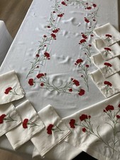 Vintage embroidered tablecloth for sale  Long Beach