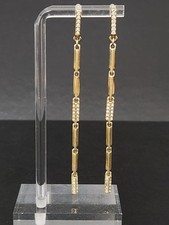 Brincos Swarovski cristal transparente tom dourado elos longos orelhas perfuradas assinados comprar usado  Enviando para Brazil