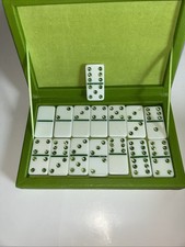 Usado, Conjunto de dominó bonito de joias verdes com estojo comprar usado  Enviando para Brazil