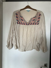 Cream blouse embroidery for sale  TWICKENHAM
